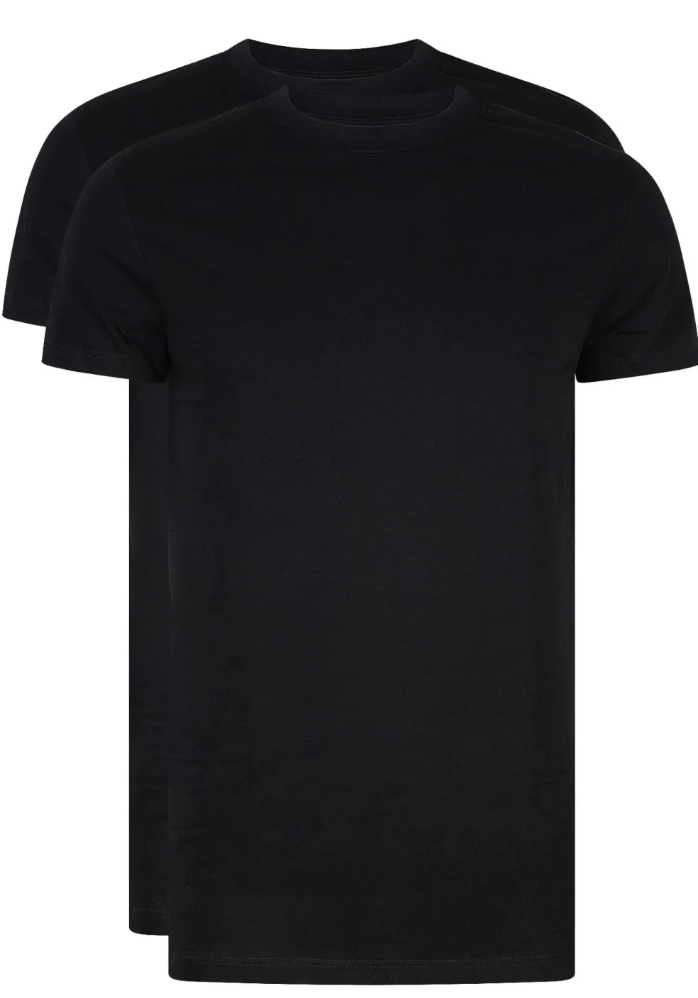 RJ Bodywear Everyday Amsterdam T-shirts (2-pack), heren T-shirts O-hals breed, zwart