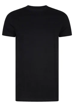 RJ Bodywear Everyday Amsterdam T-shirts (2-pack), heren T-shirts O-hals breed, zwart