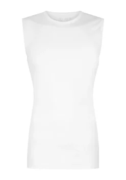 RJ Bodywear Everyday Assen shirts (2-pack), heren rib T-shirts mouwloos met O-hals, wit