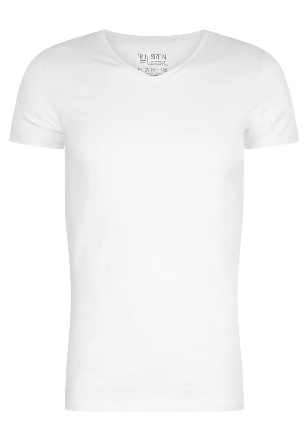 RJ Bodywear Everyday Den Bosch T-shirts (2-pack), heren stretch T-shirts V-hals, wit