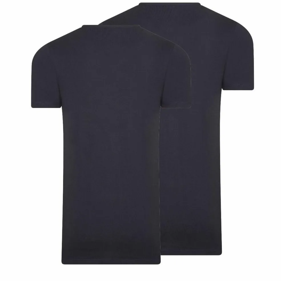 RJ Bodywear Everyday Den Bosch T-shirt (2-pack), heren T-shirt met V-hals, donkerblauw