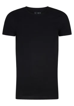 RJ Bodywear Everyday Maastricht T-shirts (2-pack), heren stretch T-shirts O-hals, zwart