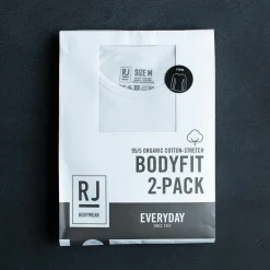RJ Bodywear Everyday Roosendaal T-shirt (2-pack), heren T-shirt met O-hals, wit
