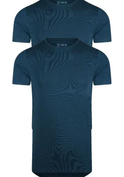 RJ Bodywear Good Life Lisbon T-shirt (2-pack), heren T-shirt met O-hals, donkerblauw
