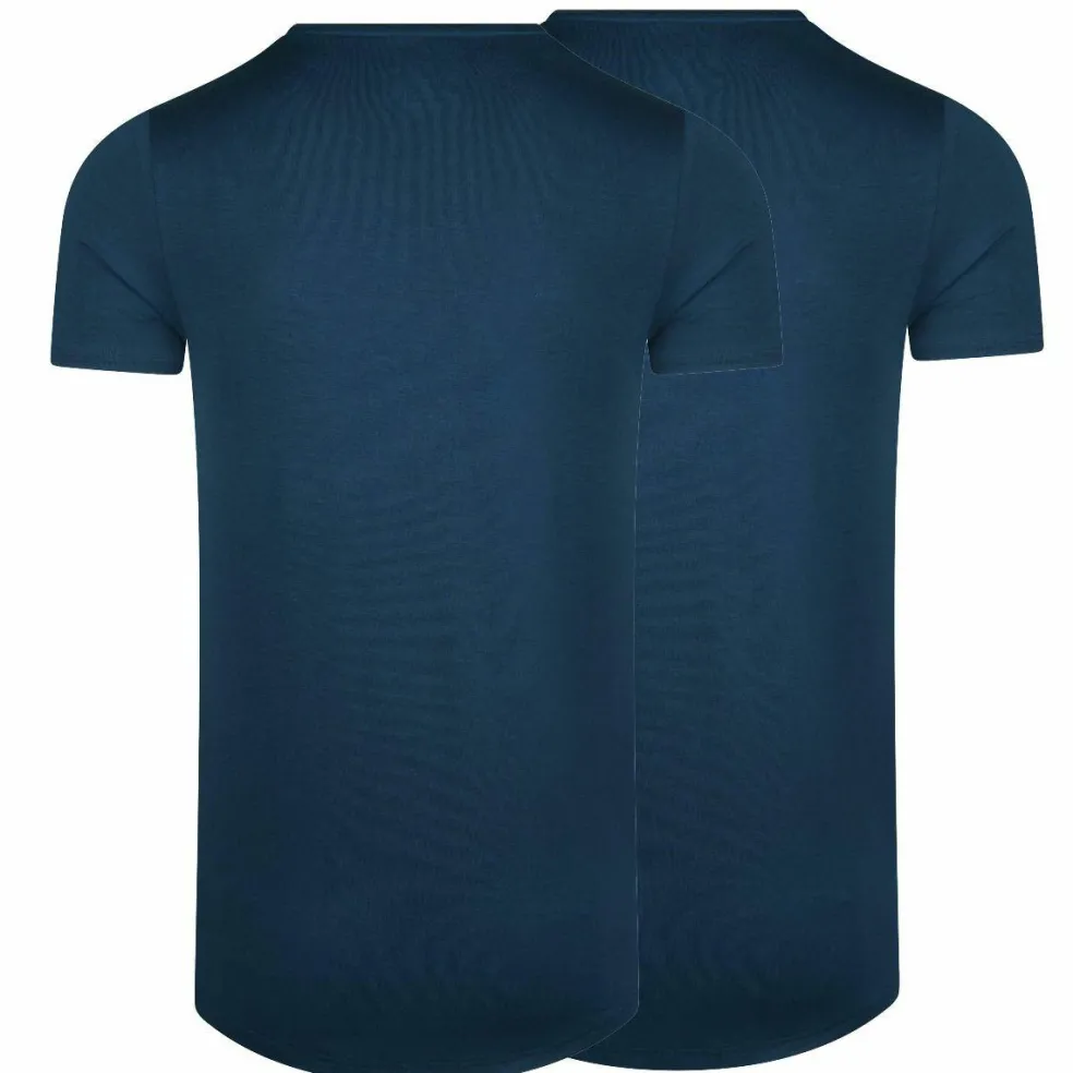 RJ Bodywear Good Life Lisbon T-shirt (2-pack), heren T-shirt met O-hals, donkerblauw