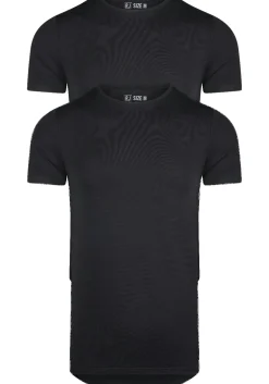 RJ Bodywear Good Life Lisbon T-shirt (2-pack), heren T-shirt met O-hals, zwart