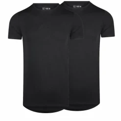 RJ Bodywear Good Life Lisbon T-shirt (2-pack), heren T-shirt met O-hals, zwart