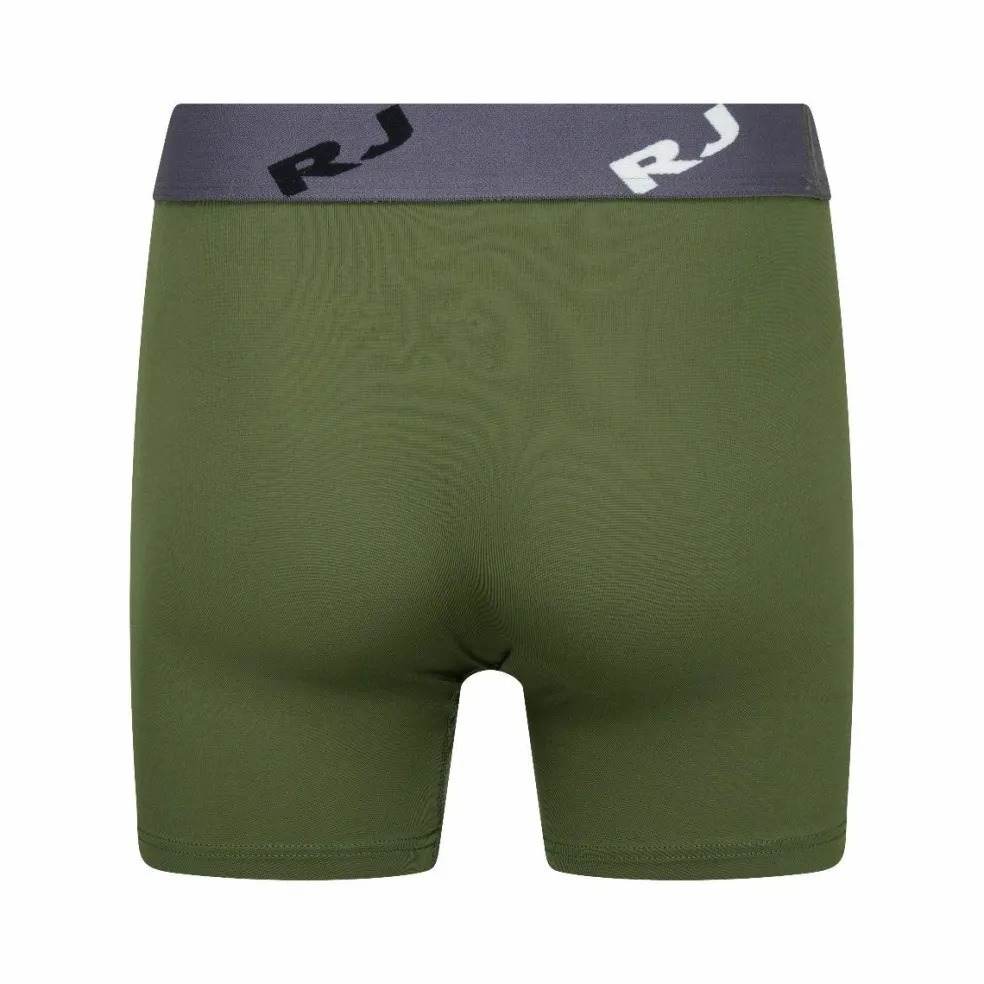 RJ Bodywear Pure Color boxer (1-pack), heren boxer lang, donkergroen