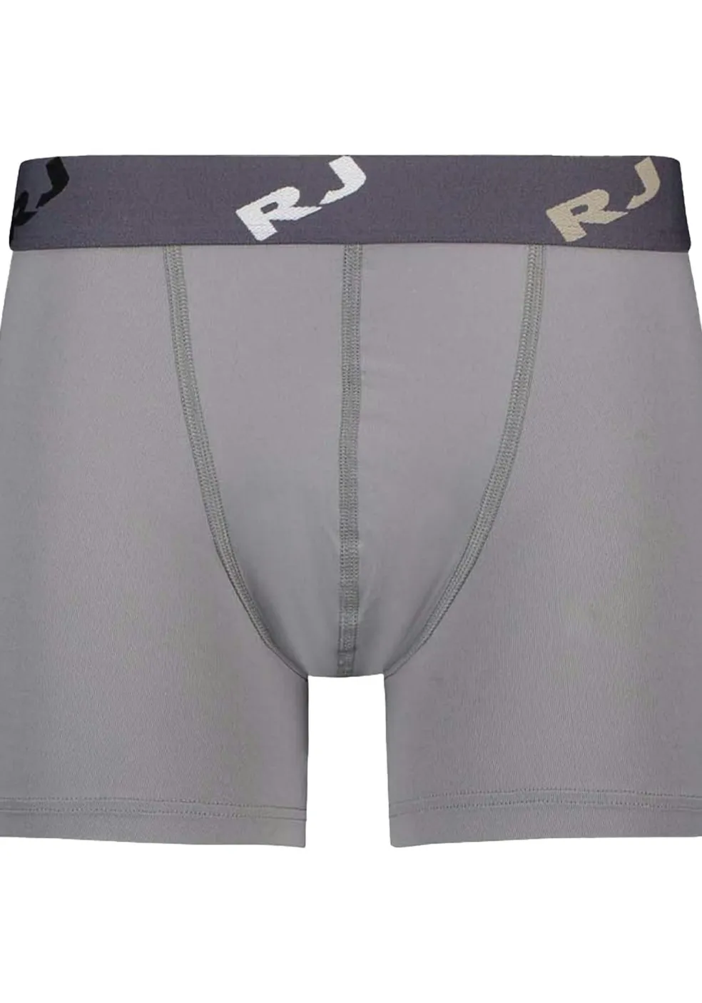 RJ Bodywear Pure Color boxer (1-pack), heren boxer lang, middengrijs