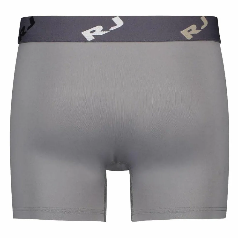 RJ Bodywear Pure Color boxer (1-pack), heren boxer lang, middengrijs