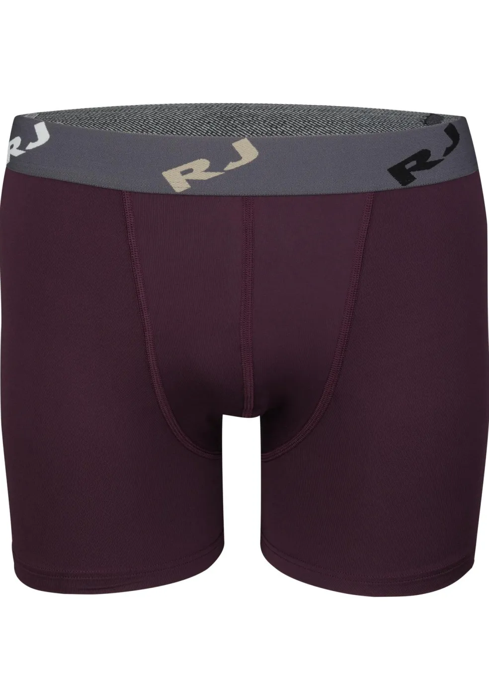 RJ Bodywear Pure Color boxershort (1-pack), heren boxer lang, microfiber, aubergine