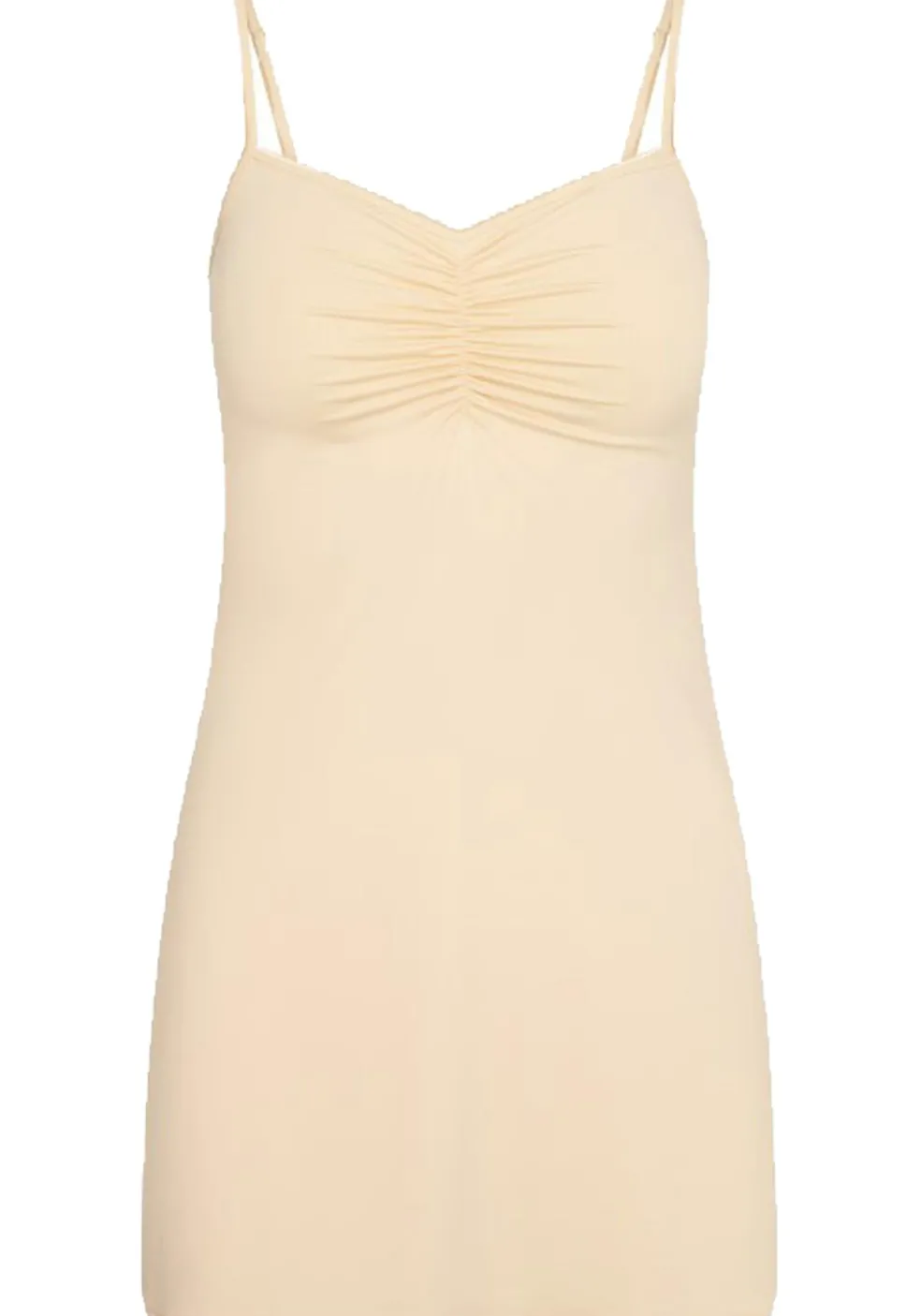 RJ Bodywear Pure Color dames jurk (1-pack), onderjurk met verstelbare bandjes, huid