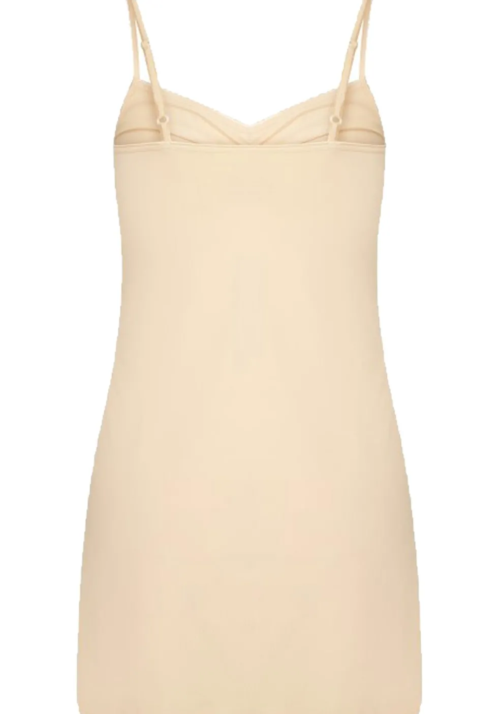 RJ Bodywear Pure Color dames jurk (1-pack), onderjurk met verstelbare bandjes, huid