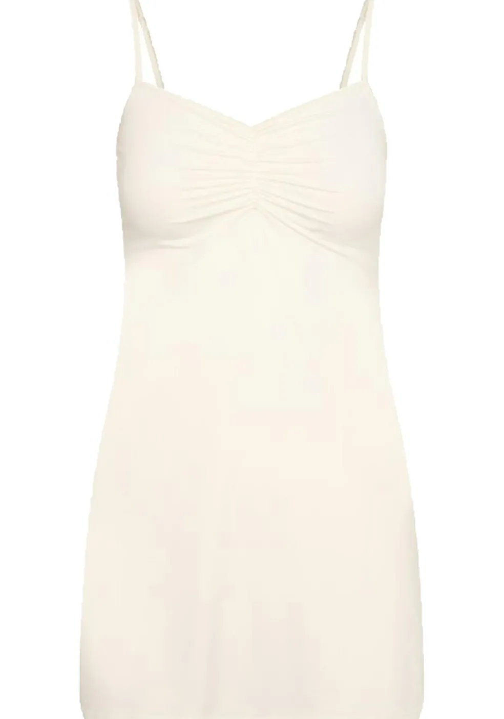 RJ Bodywear Pure Color dames jurk (1-pack), onderjurk met verstelbare bandjes, ivoor