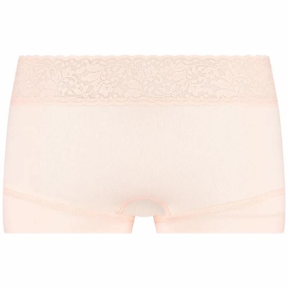 RJ Bodywear Pure Color dames kant short (1-pack), perzik