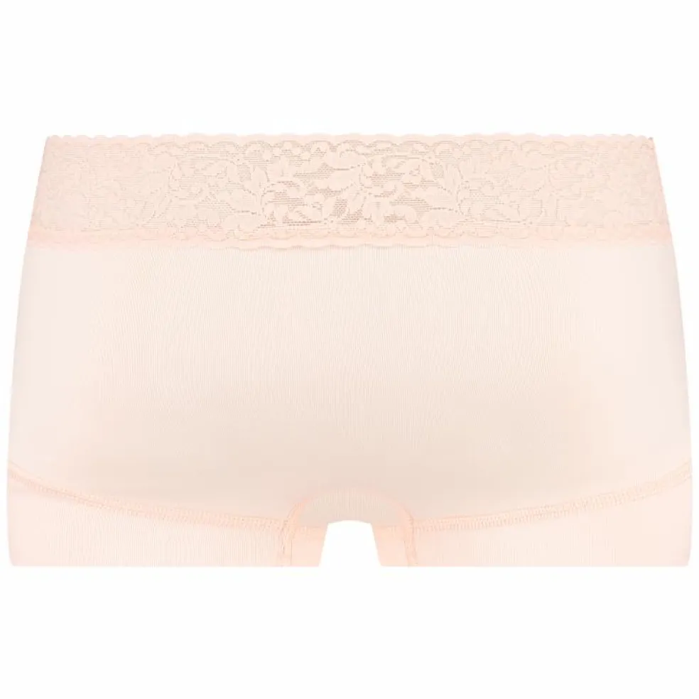 RJ Bodywear Pure Color dames kant short (1-pack), perzik