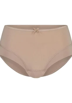 RJ Bodywear Pure Color dames midi slip (1-pack), lichtbruin