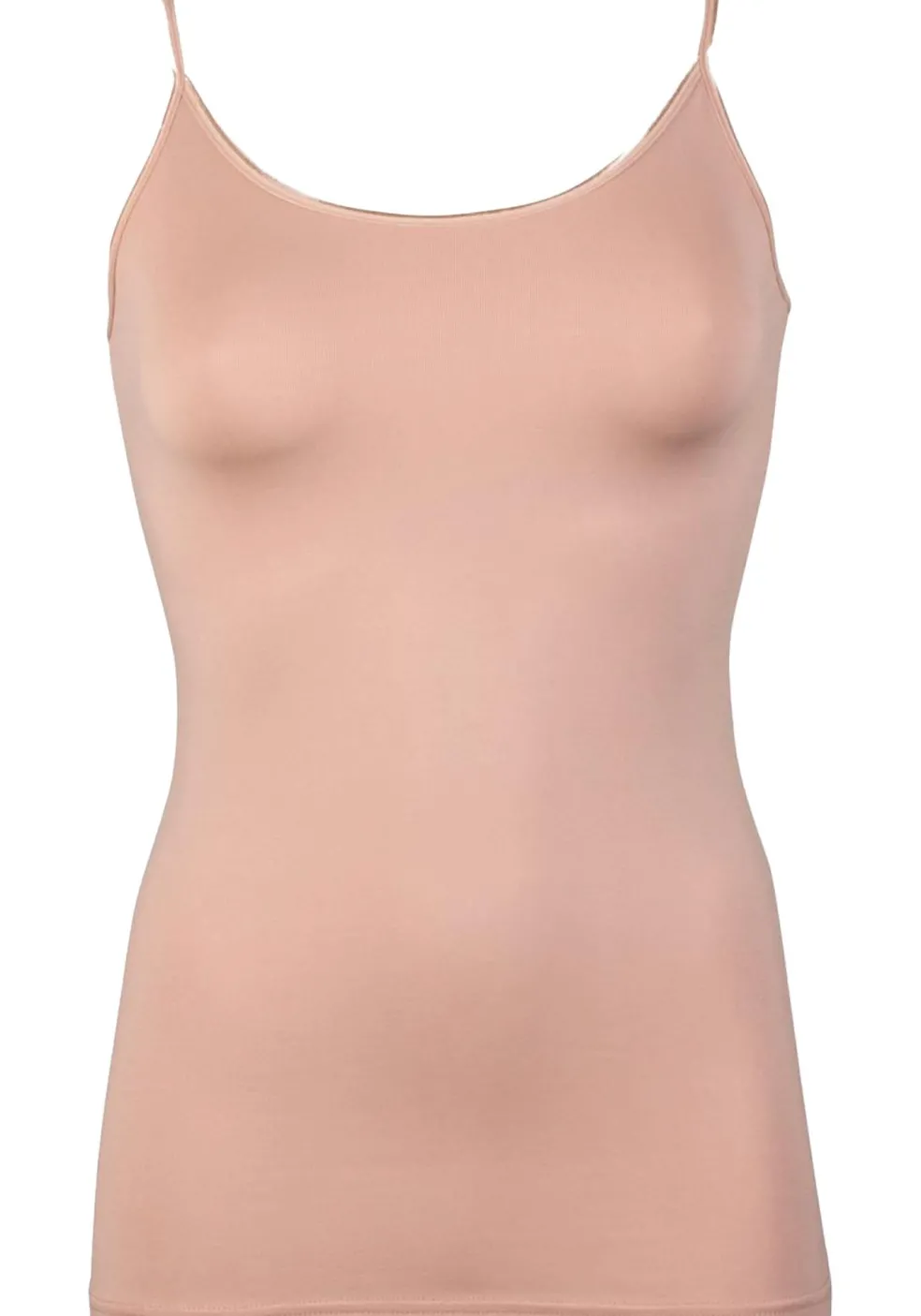 RJ Bodywear Pure Color dames spaghetti top (1-pack), lichtbruin