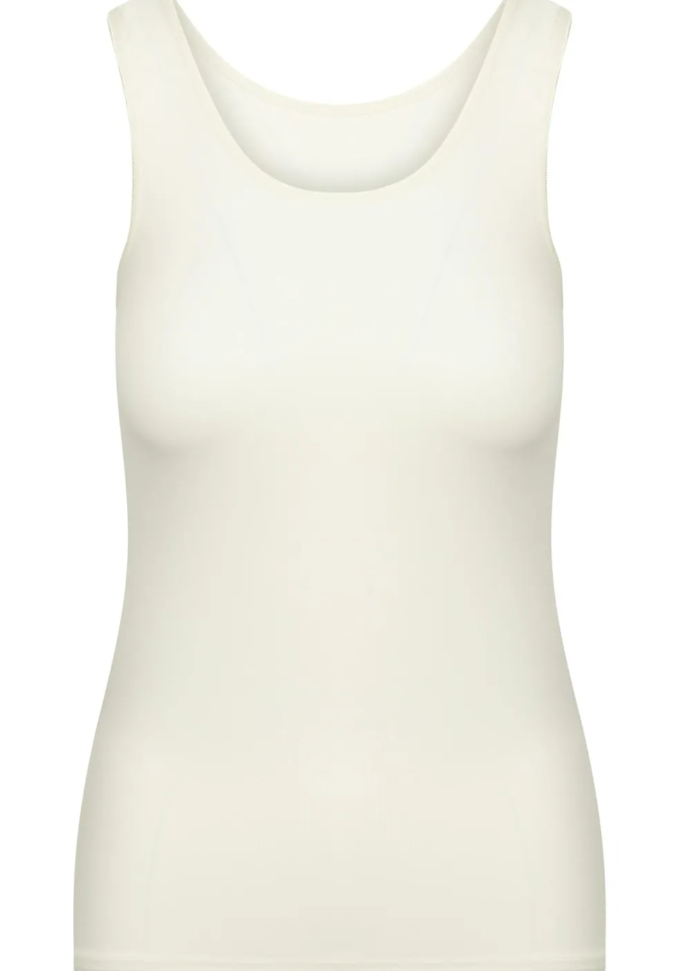 RJ Bodywear Pure Color dames top (1-pack), hemdje met brede banden, ivoor