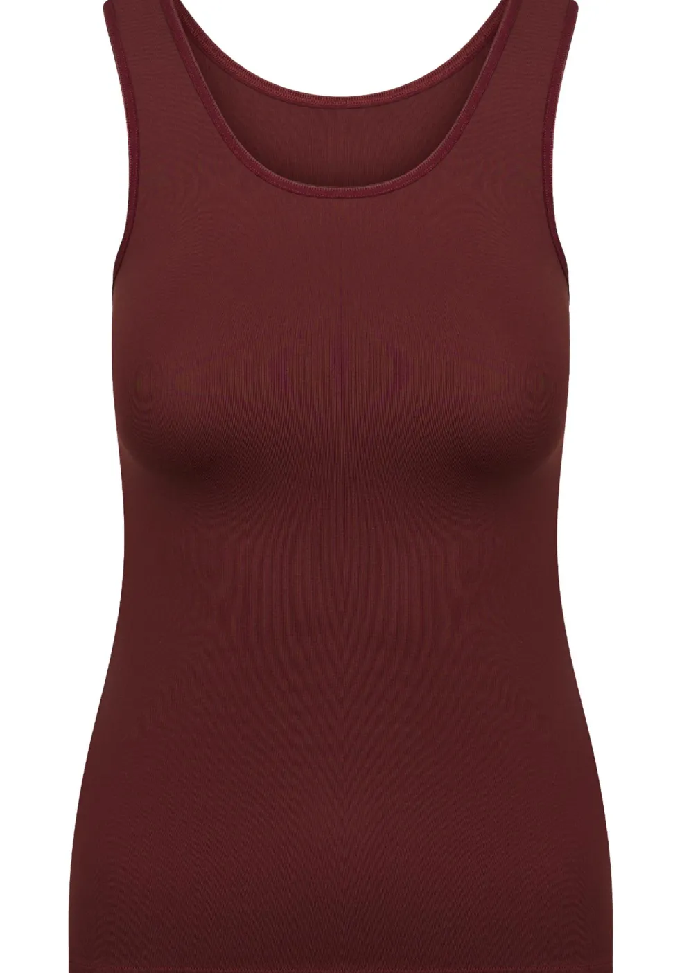 RJ Bodywear Pure Color dames top (1-pack), hemdje met brede banden, port