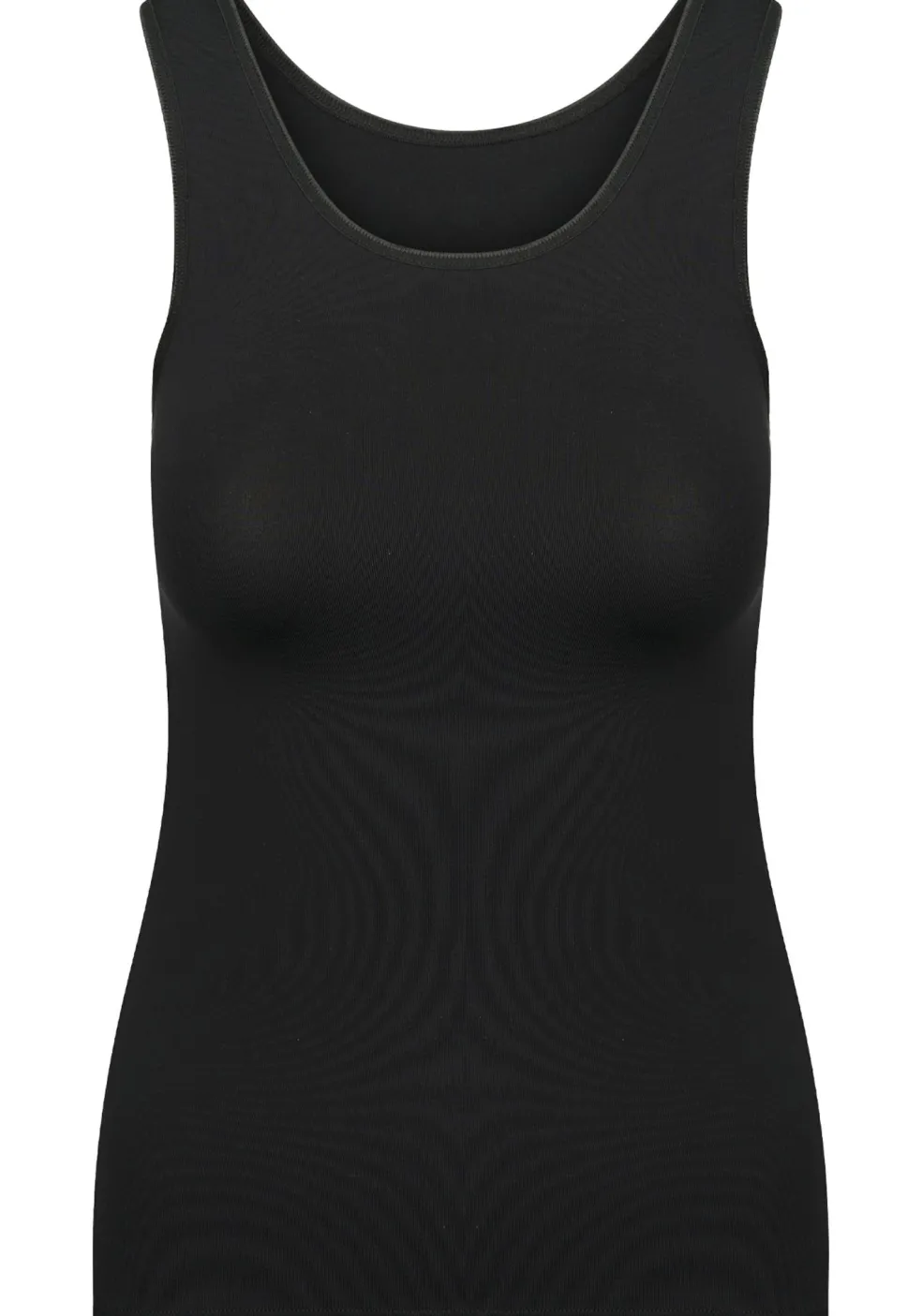 RJ Bodywear Pure Color dames top (1-pack), hemdje met brede banden, zwart