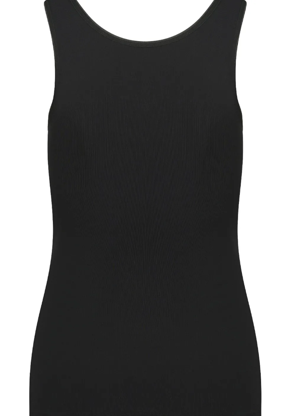 RJ Bodywear Pure Color dames top (1-pack), hemdje met brede banden, zwart