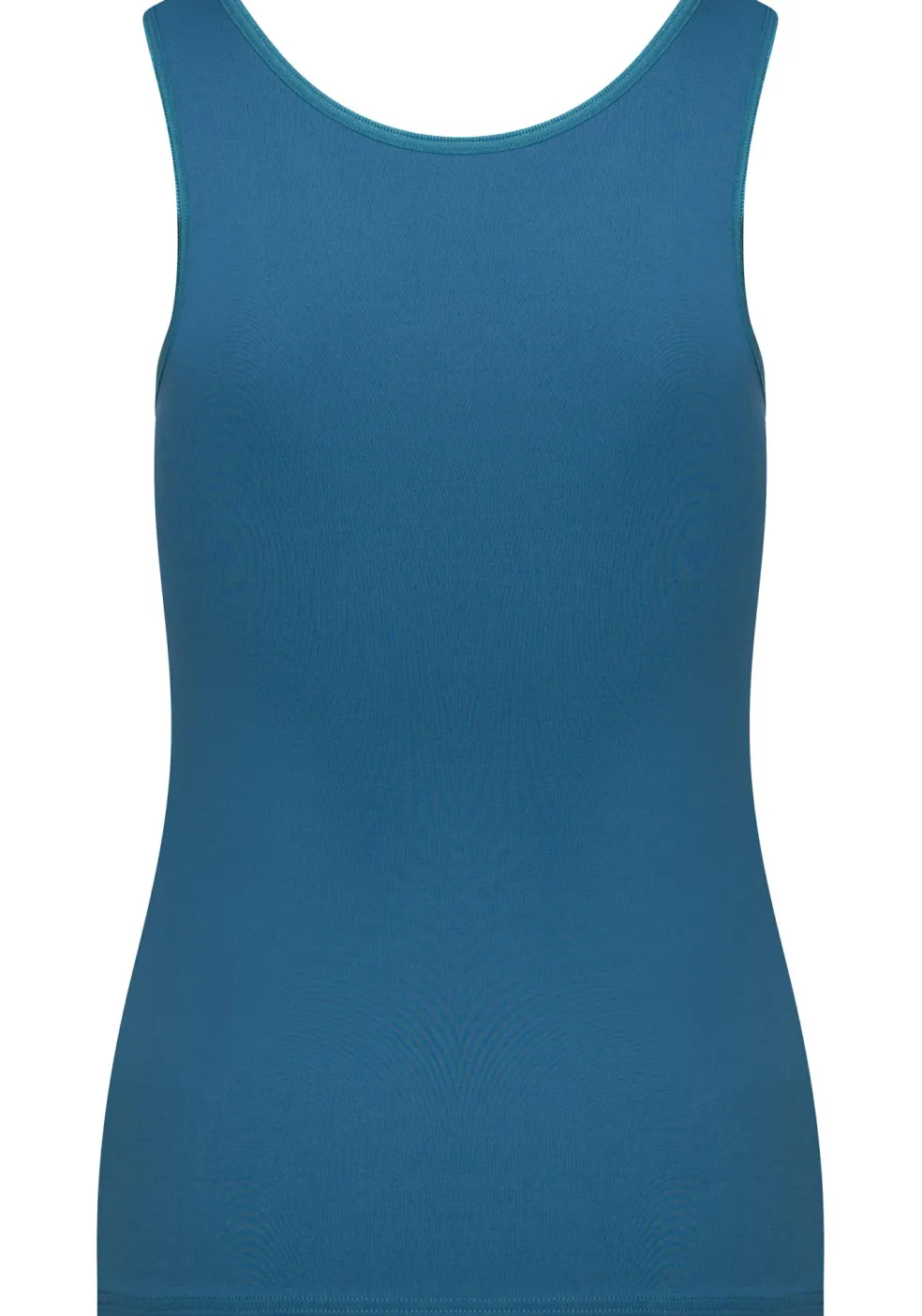 RJ Bodywear Pure Color dames top (1-pack), hemdje met brede banden, petrol