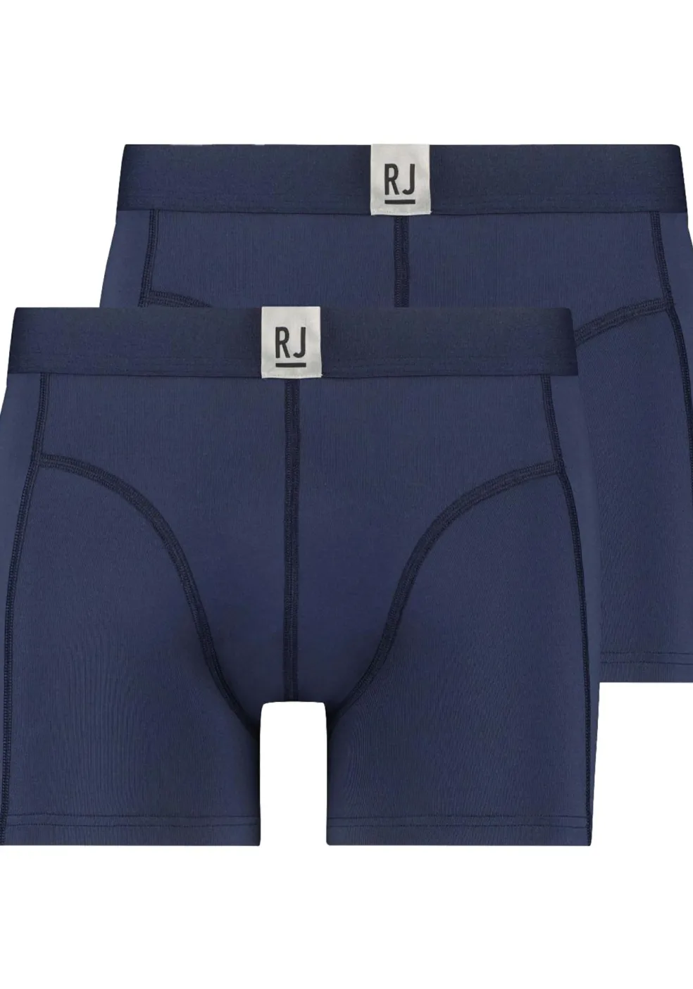 RJ Bodywear Pure Color Jort boxer (2-pack), heren boxer lang, donkerblauw