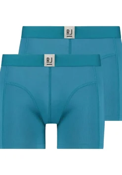 RJ Bodywear Pure Color Jort boxer (2-pack), heren boxer lang, petrol