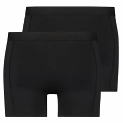 RJ Bodywear Pure Color Jort boxer (2-pack), heren boxer lang, zwart
