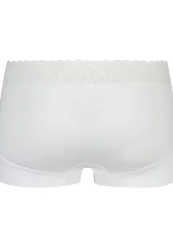 RJ Bodywear Pure Color Kant dames short, wit