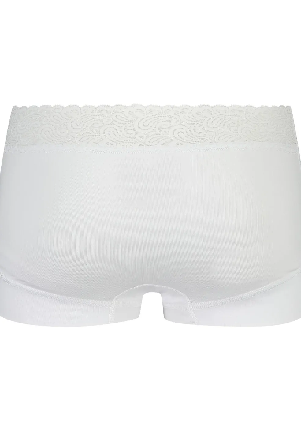 RJ Bodywear Pure Color Kant dames short, wit