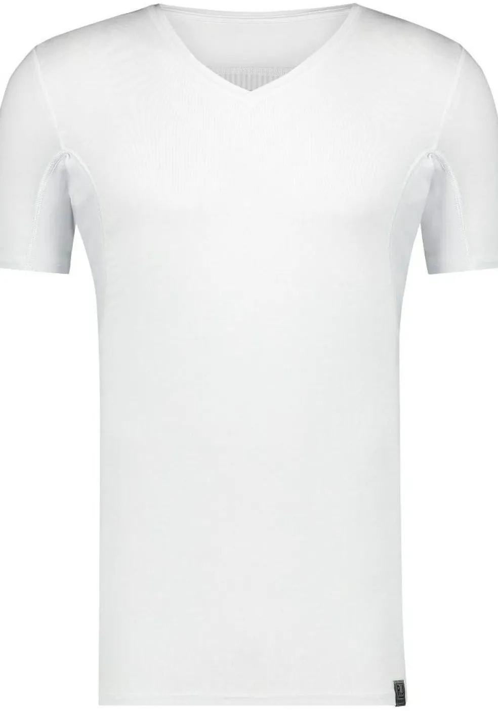 RJ Bodywear Sweatproof T-shirt (1-pack), heren T-shirt met anti zweet oksels en rug, V-hals, wit