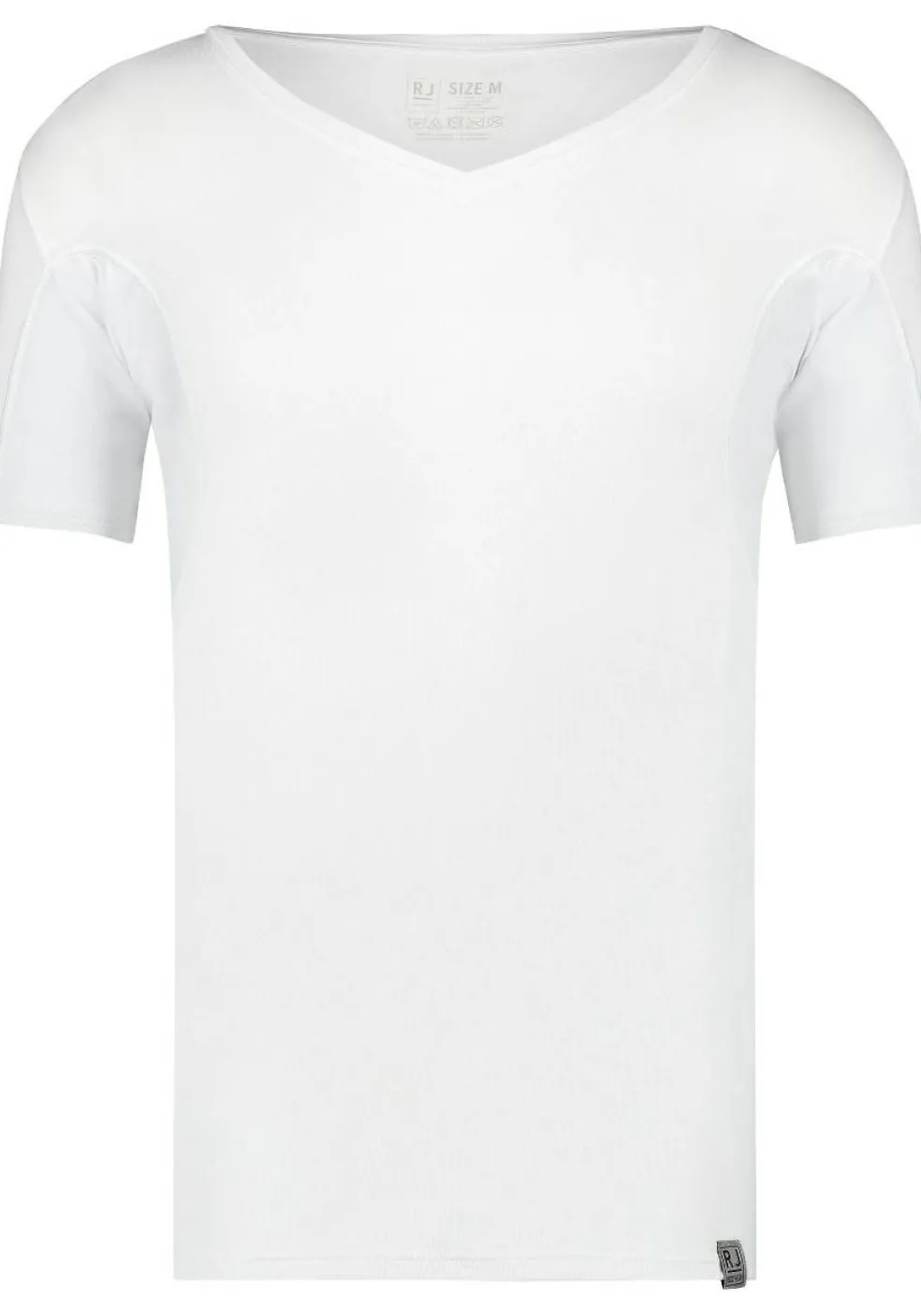 RJ Bodywear Sweatproof T-shirt (1-pack), heren T-shirt met anti zweet oksels, diepe V-hals, wit