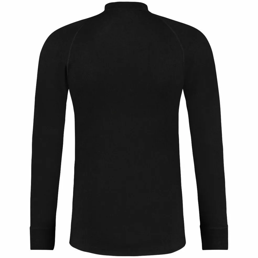 RJ Bodywear Thermo stays fresh thermoshirt (1-pack), heren thermoshirt met opstaande boord, zwart