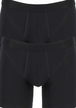 SCHIESSER Authentic shorts (2-pack), met gulp, zwart