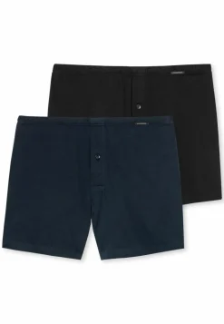 SCHIESSER Boxershorts Multipack boxer (2-pack), heren boxershorts jersey zwart/donkerblauw