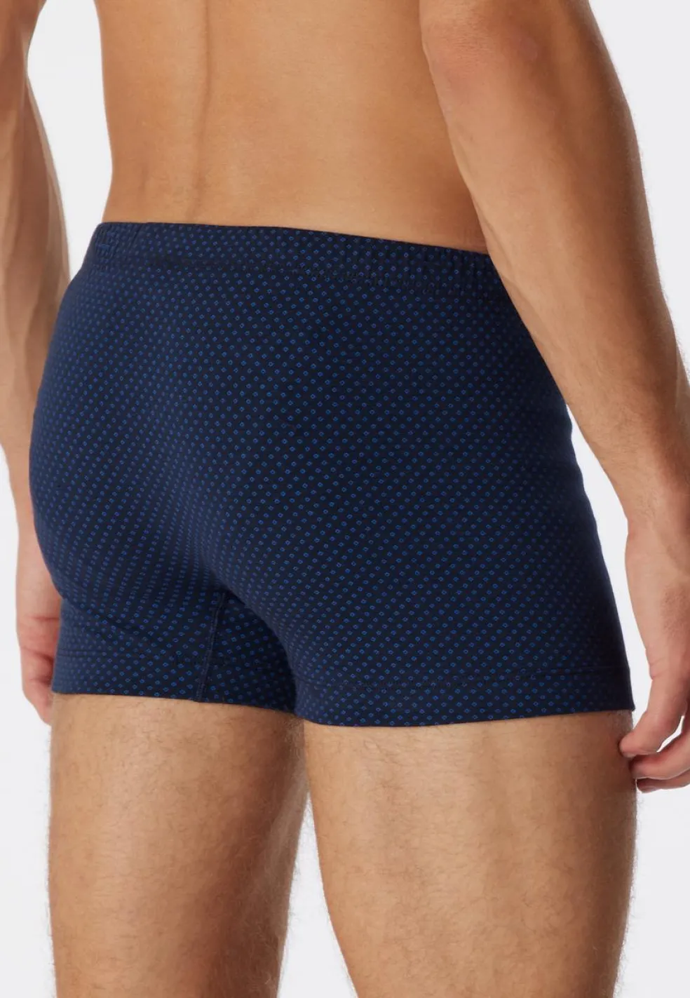SCHIESSER Cotton Casuals boxer (1-pack), heren short met donkerblauw patroon