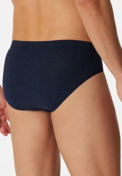 SCHIESSER Cotton Casuals slip (1-pack), heren minislip donkerblauw met patroon