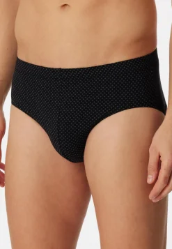 SCHIESSER Cotton Casuals slip (1-pack), heren minislip zwart met patroon