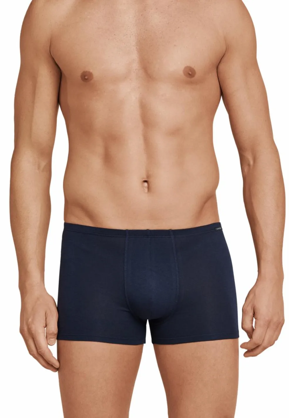 SCHIESSER Cotton Essentials boxer (2-pack), heren short donkerblauw