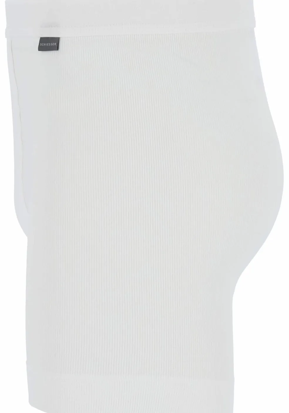 SCHIESSER Cotton Essentials lange short (1-pack), Doppelripp met gulp, wit