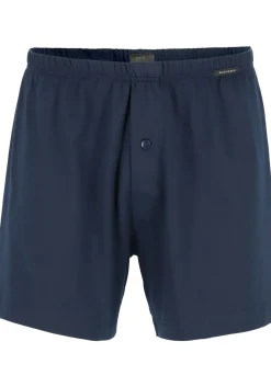 SCHIESSER Cotton Essentials boxershorts wijd (2-pack), tricot, zwart en donkerblauw