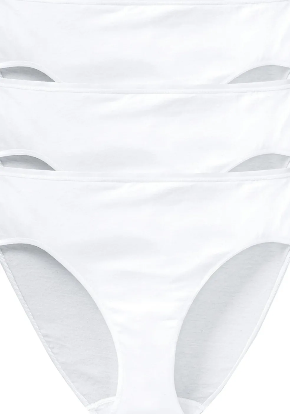 SCHIESSER Cotton Essentials dames slips (3-pack), wit