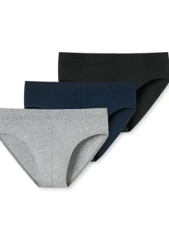 SCHIESSER 95/5 Essentials supermini slips (3-pack), zwart, blauw en grijs