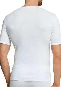 SCHIESSER Essentials T-shirt (1-pack), Feinribb met O-hals, wit