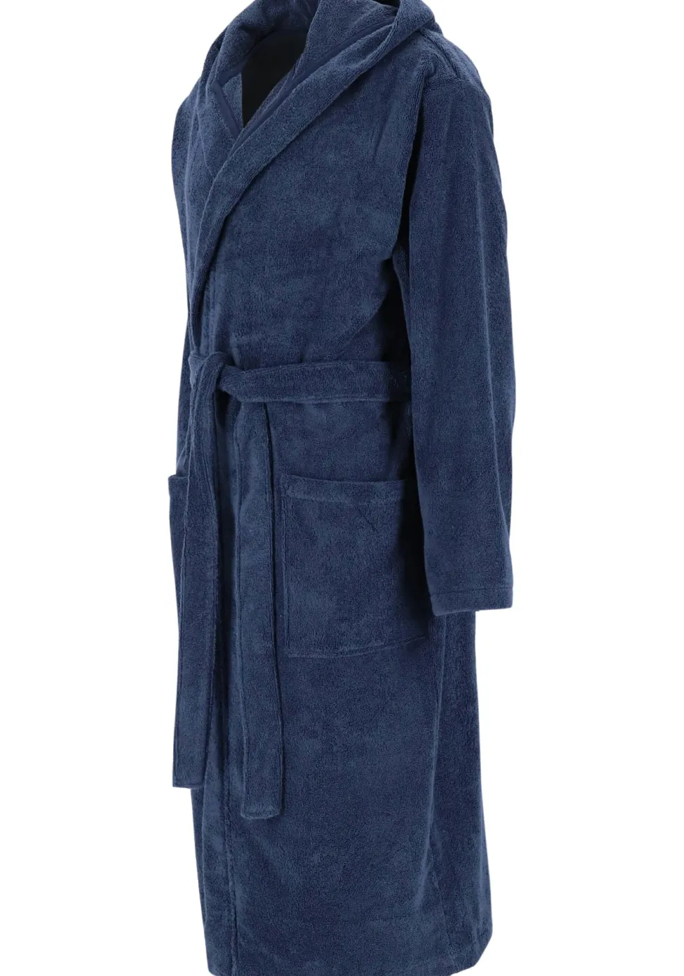 SCHIESSER heren badjas, dik badstof, blauw