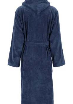 SCHIESSER heren badjas, dik badstof, blauw