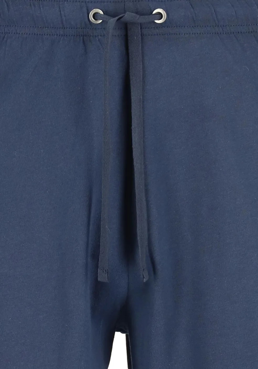 SCHIESSER heren shortama, V-hals, blauw met wit geruit