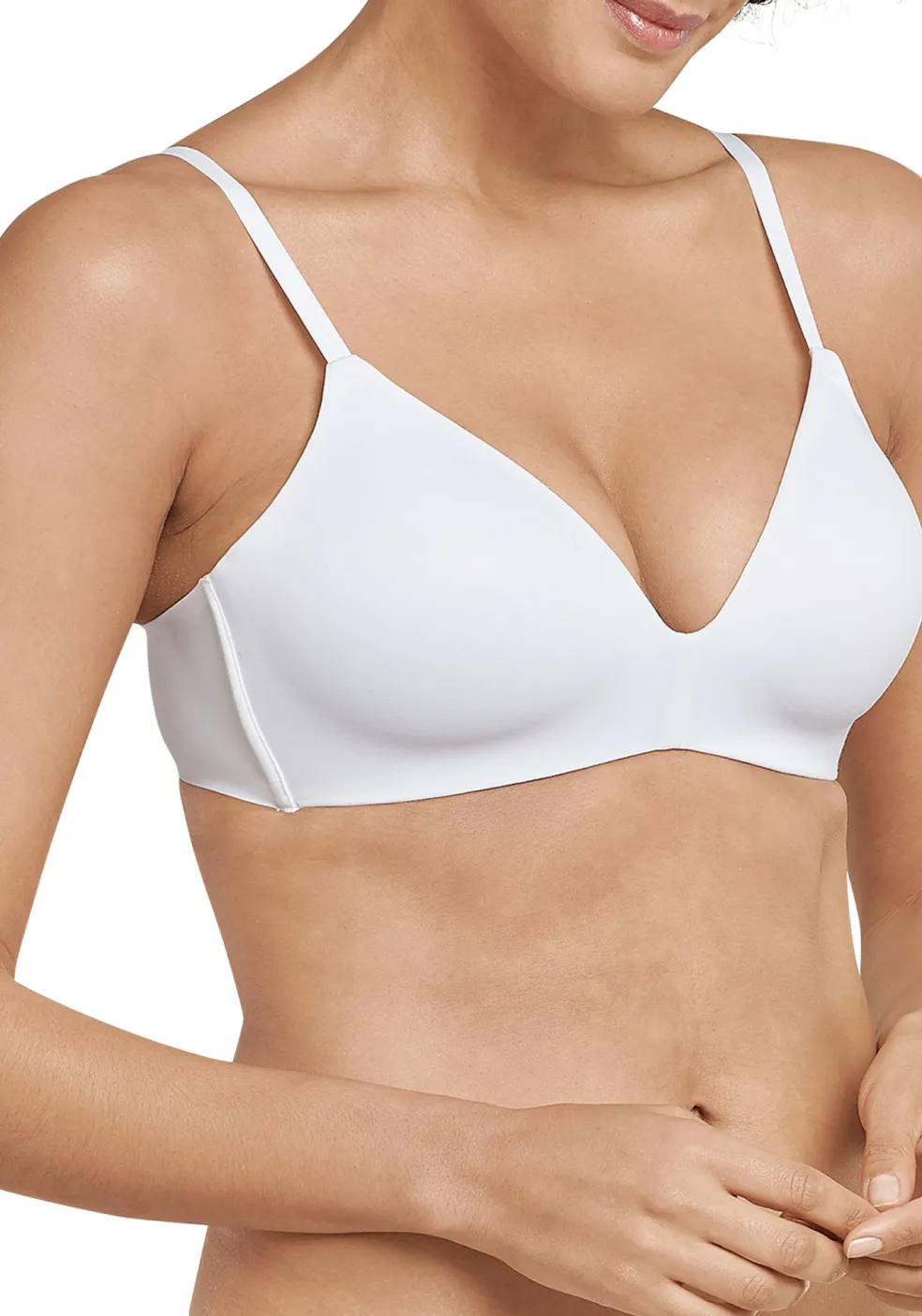 SCHIESSER Invisible Soft dames BH, voorgevormd zonder beugel, wit